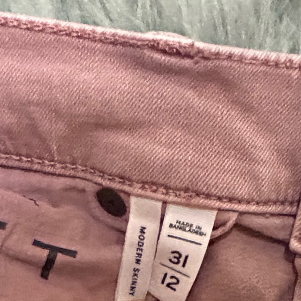 LOFT Mauve Modern Skinny Raw Hem Jeans Size 31/12 - Picture 5 of 5